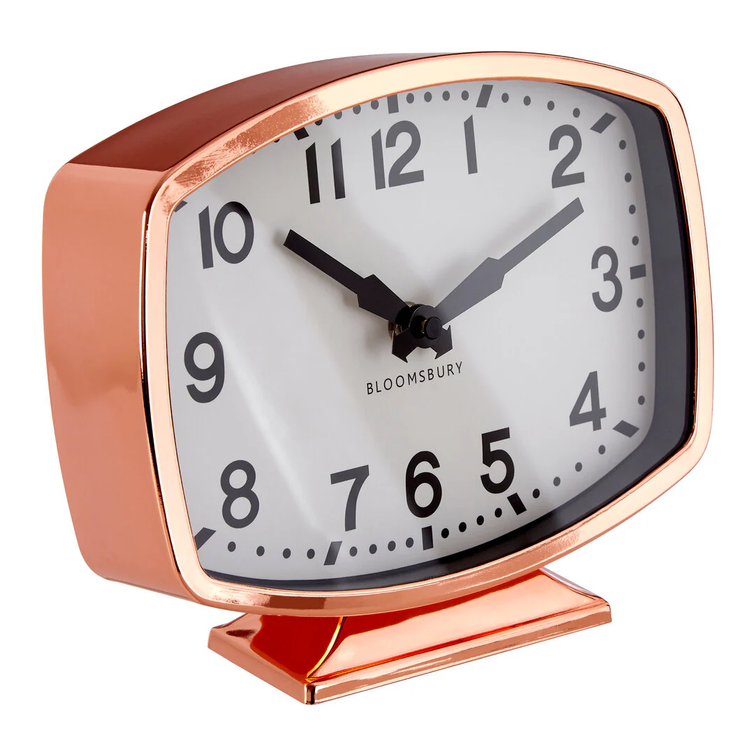 Baillie Rose Gold Finish Table Clock - Image 3
