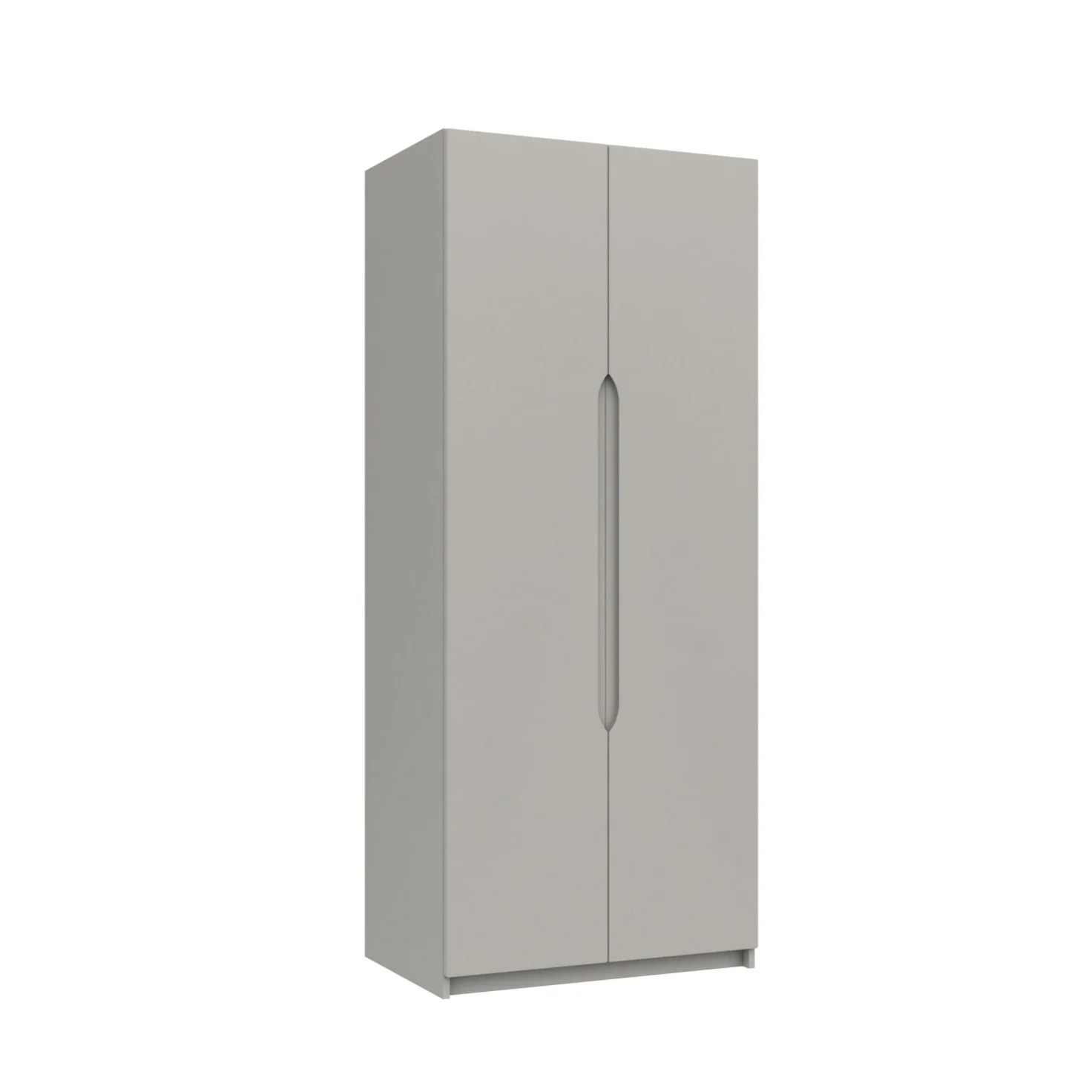 Balagio Ready Assembled Wardrobe with 2 Doors - Light Grey Gloss - Image 3