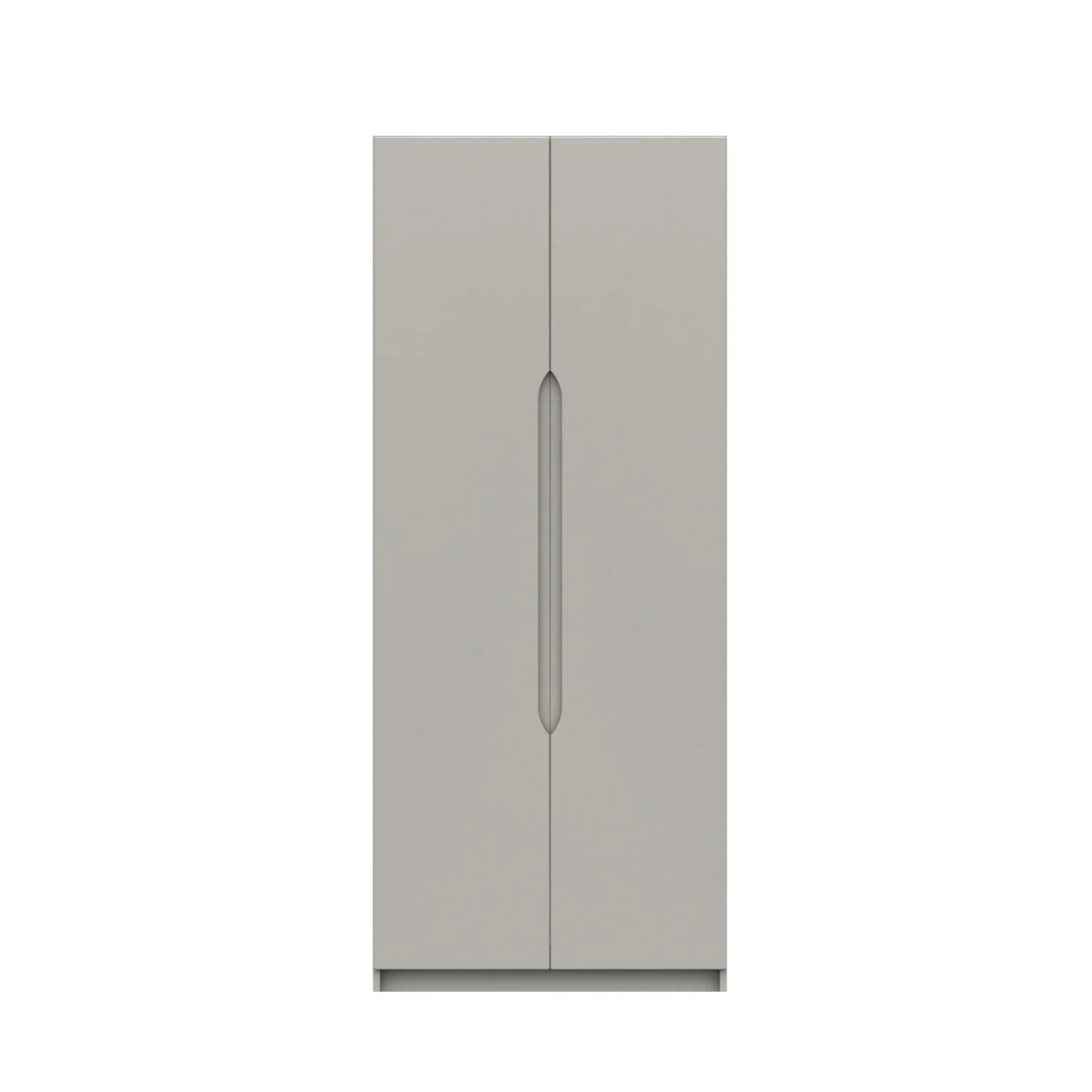 Balagio Ready Assembled Wardrobe with 2 Doors - Light Grey Gloss - Image 4