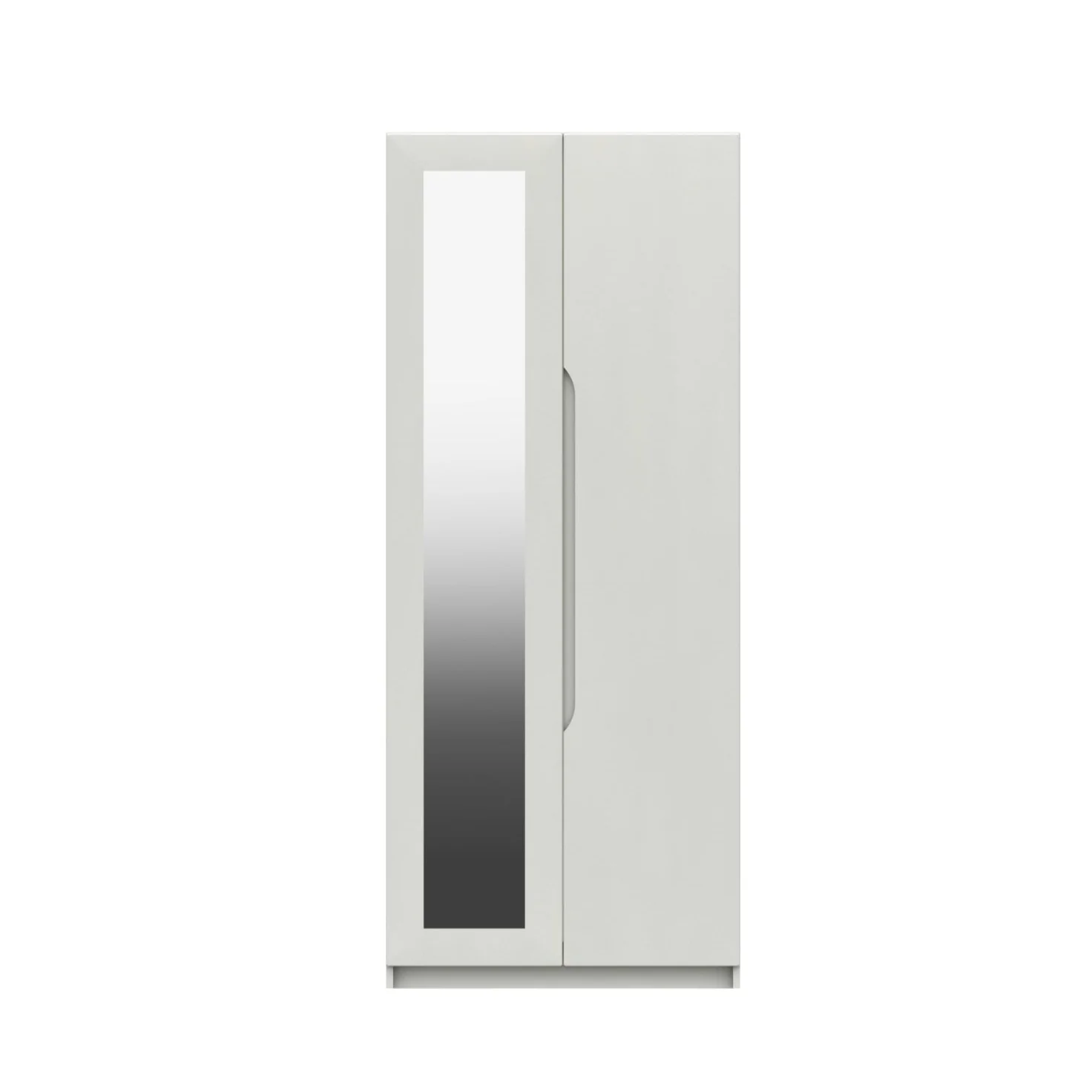 Balagio Ready Assembled Wardrobe with 2 Doors & Mirror - White Gloss - Image 4