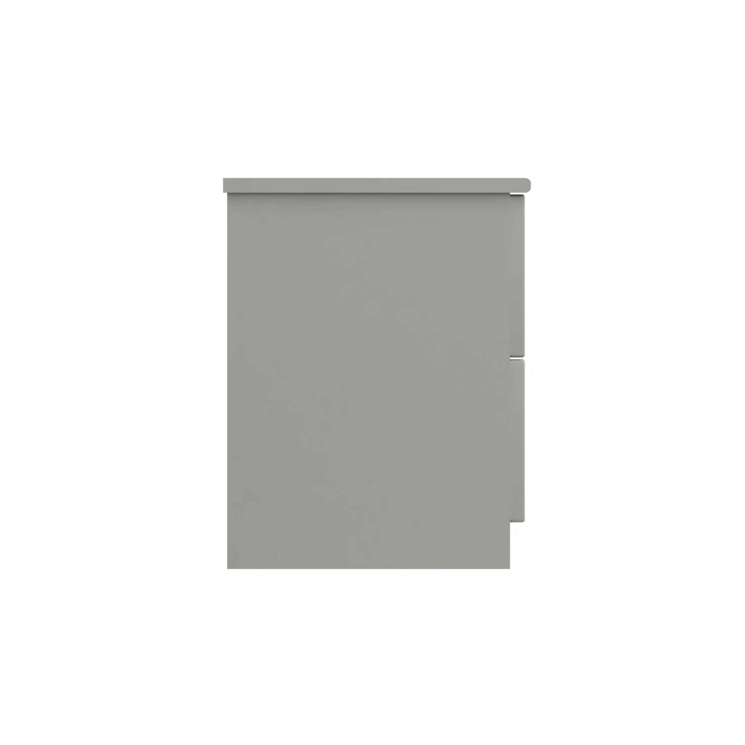 Balagio Ready Assembled Bedside Table with 2 Drawers - Light Grey Gloss - Image 5