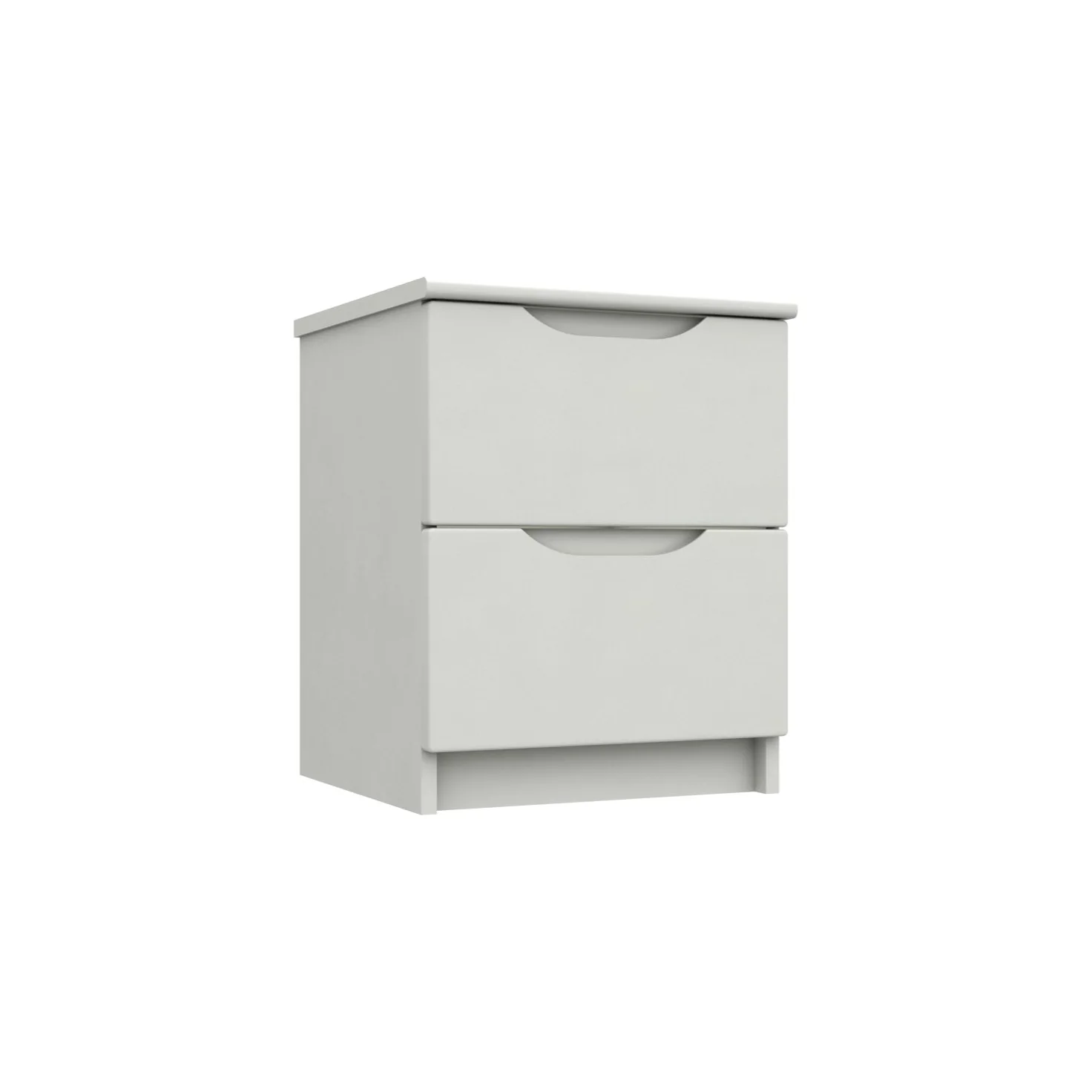 Balagio Ready Assembled Bedside Table with 2 Drawers - White Gloss - Image 3