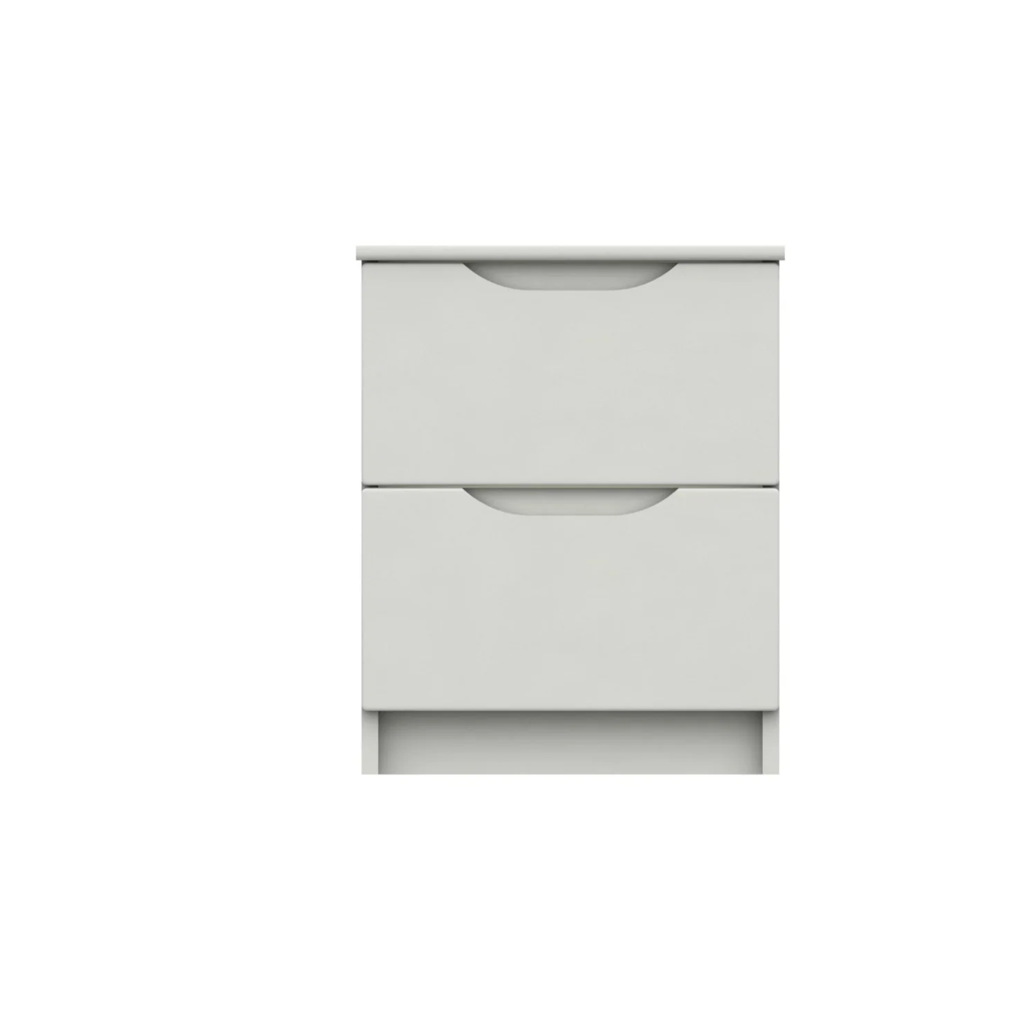 Balagio Ready Assembled Bedside Table with 2 Drawers - White Gloss - Image 4