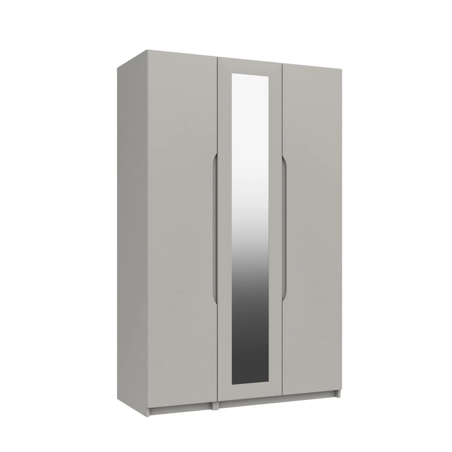 Balagio Ready Assembled Wardrobe with 3 Doors & Mirror - Light Grey Gloss - Image 3