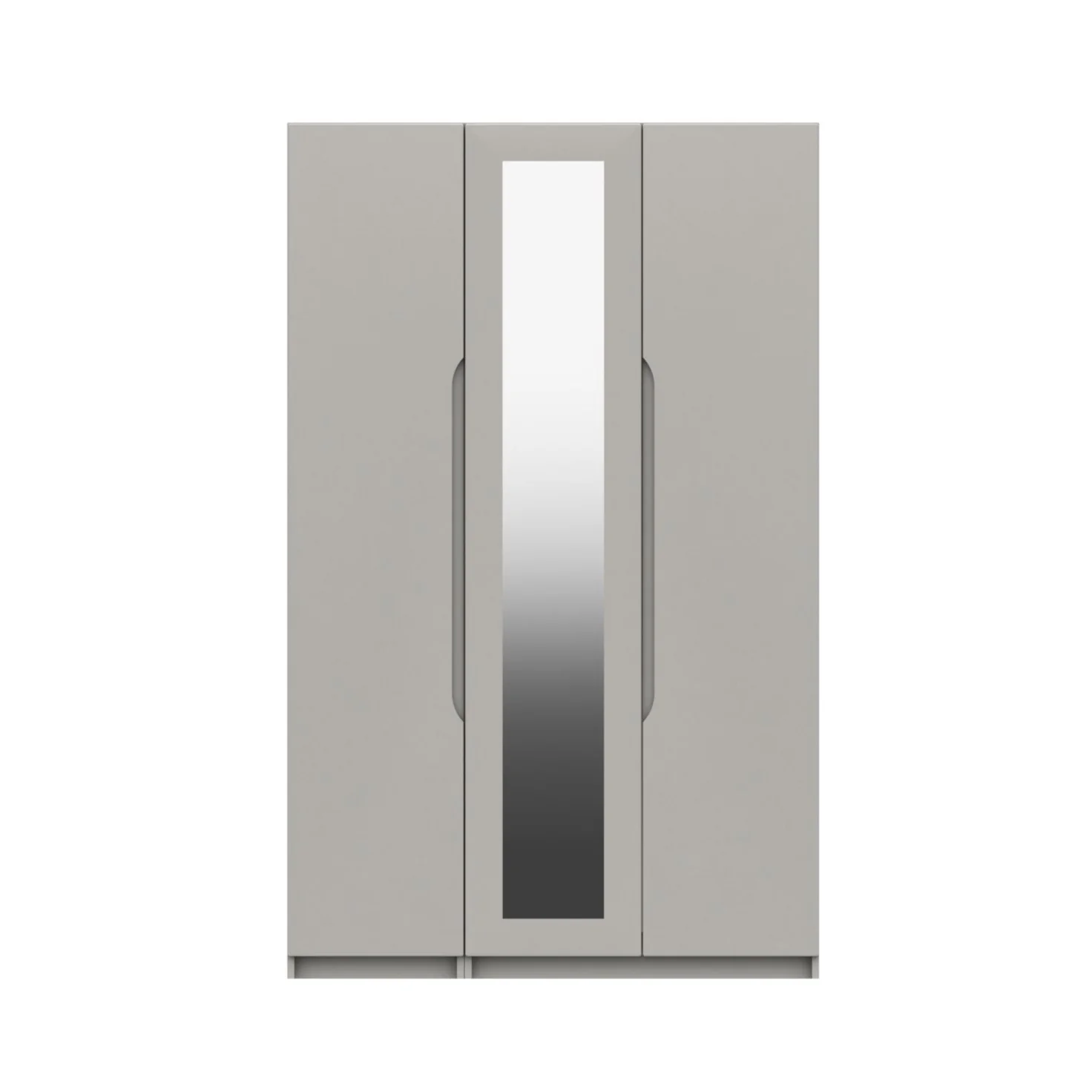 Balagio Ready Assembled Wardrobe with 3 Doors & Mirror - Light Grey Gloss - Image 4