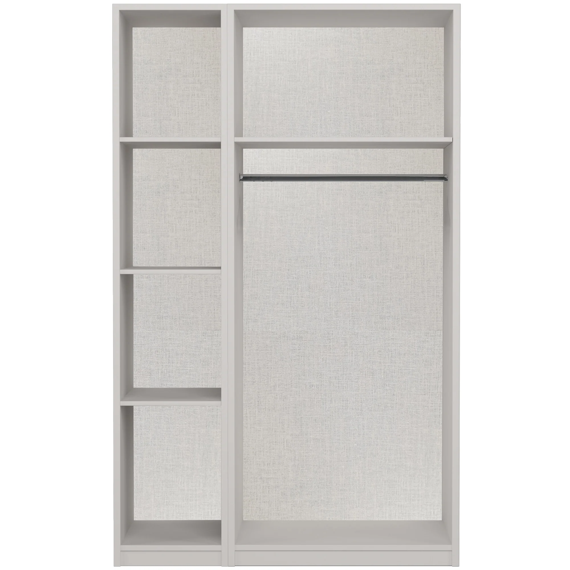 Balagio Ready Assembled Wardrobe with 3 Doors & Mirror - Light Grey Gloss - Image 6