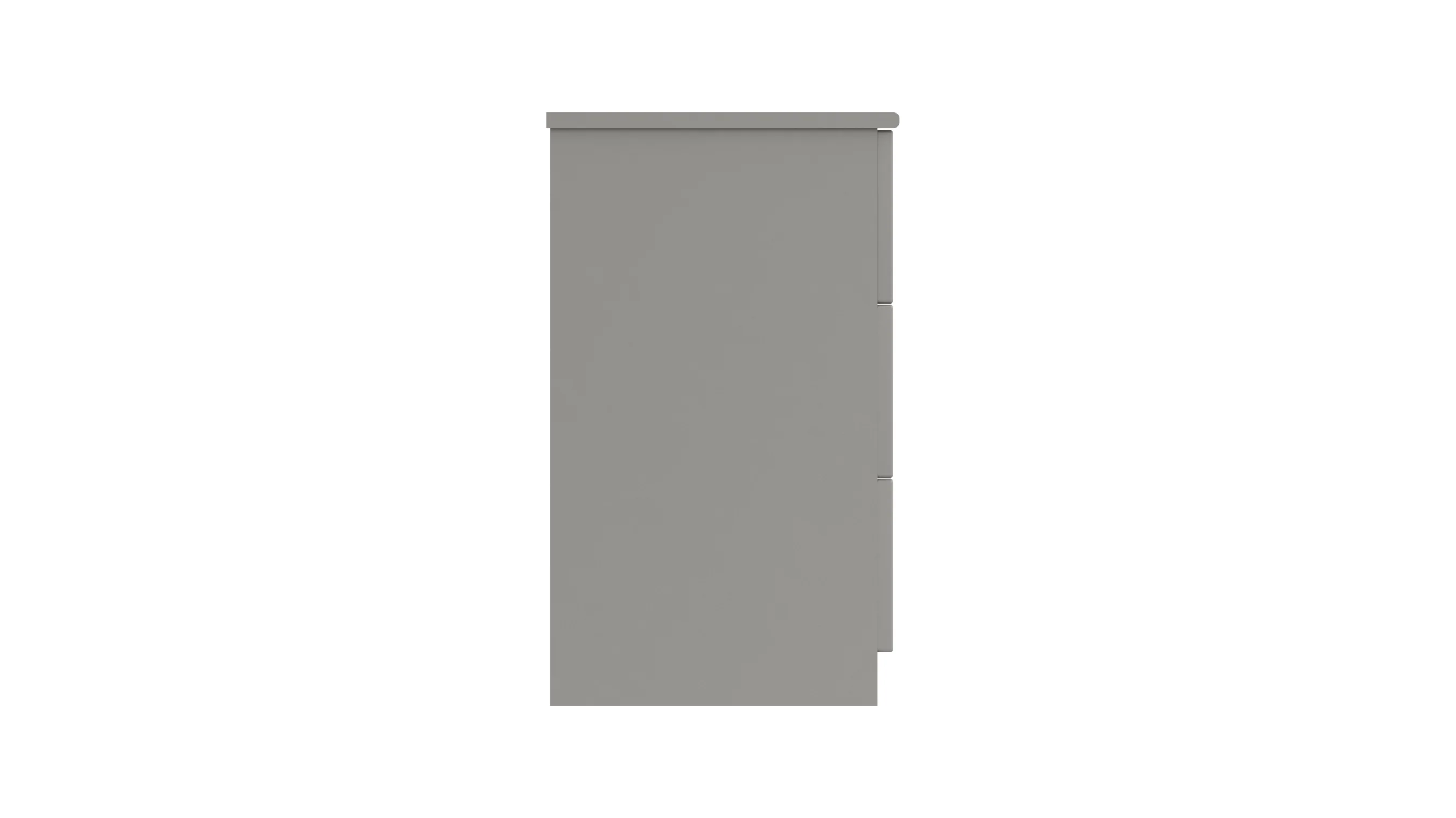 Balagio Ready Assembled Double Chest of Drawers with 3 Drawers - Light Grey Gloss - Image 4