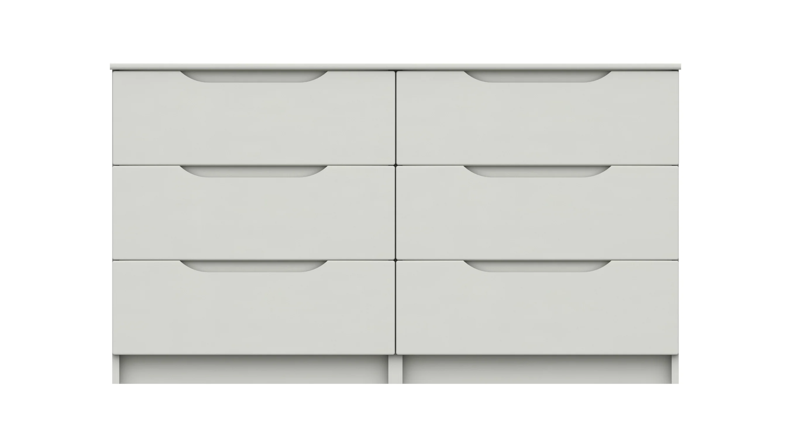 Balagio Ready Assembled Double Chest of Drawers with 3 Drawers - White Gloss - Image 4