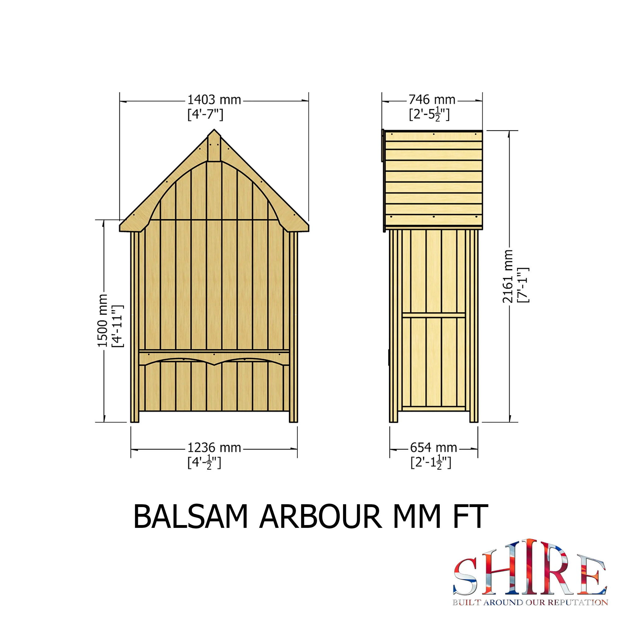 Balsam Pressure Treated Arbour - Image 6