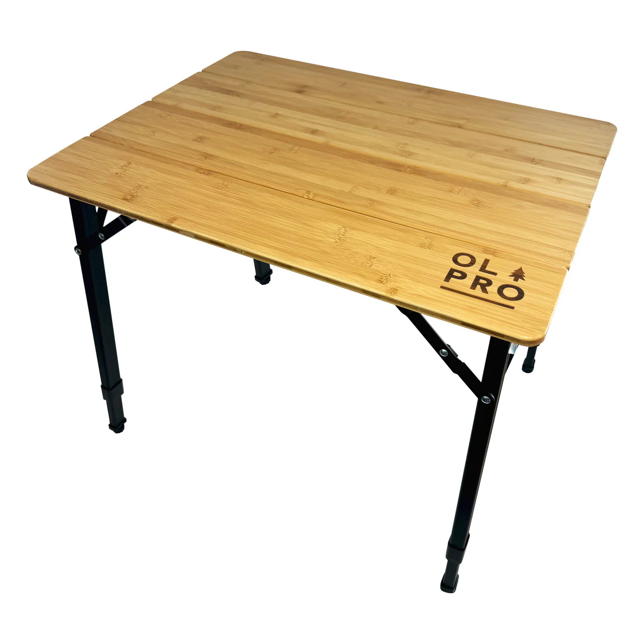 Bamboo Camping Table 4 Folding 65cm X 50cm
