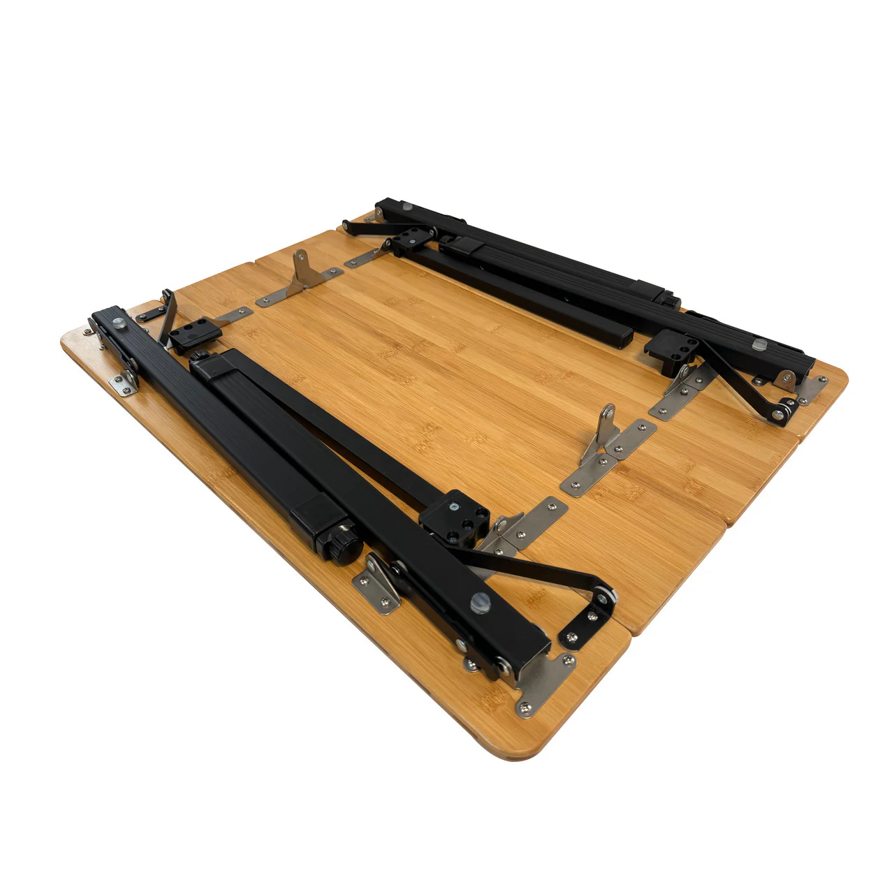 Bamboo Camping Table 4 Folding 65cm X 50cm - Image 2