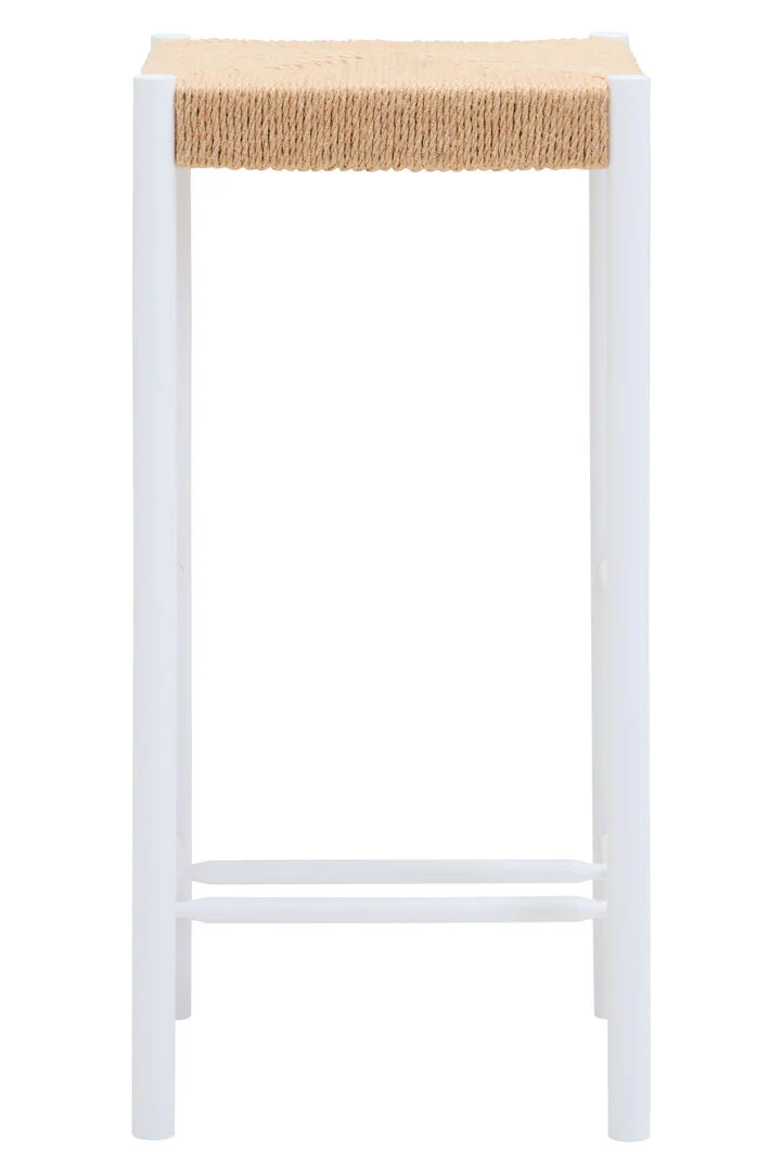 Bandar Natural Rope and White Bar Stool - Image 3