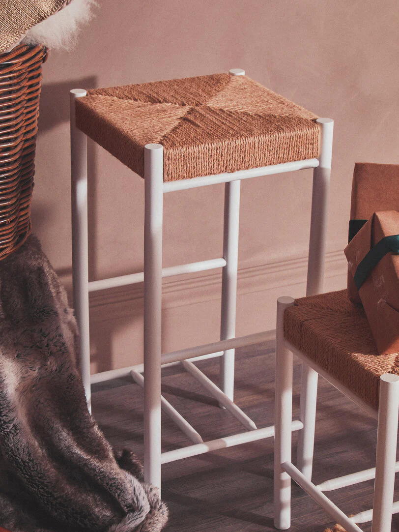 Bandar Natural Rope and White Bar Stool - Image 6