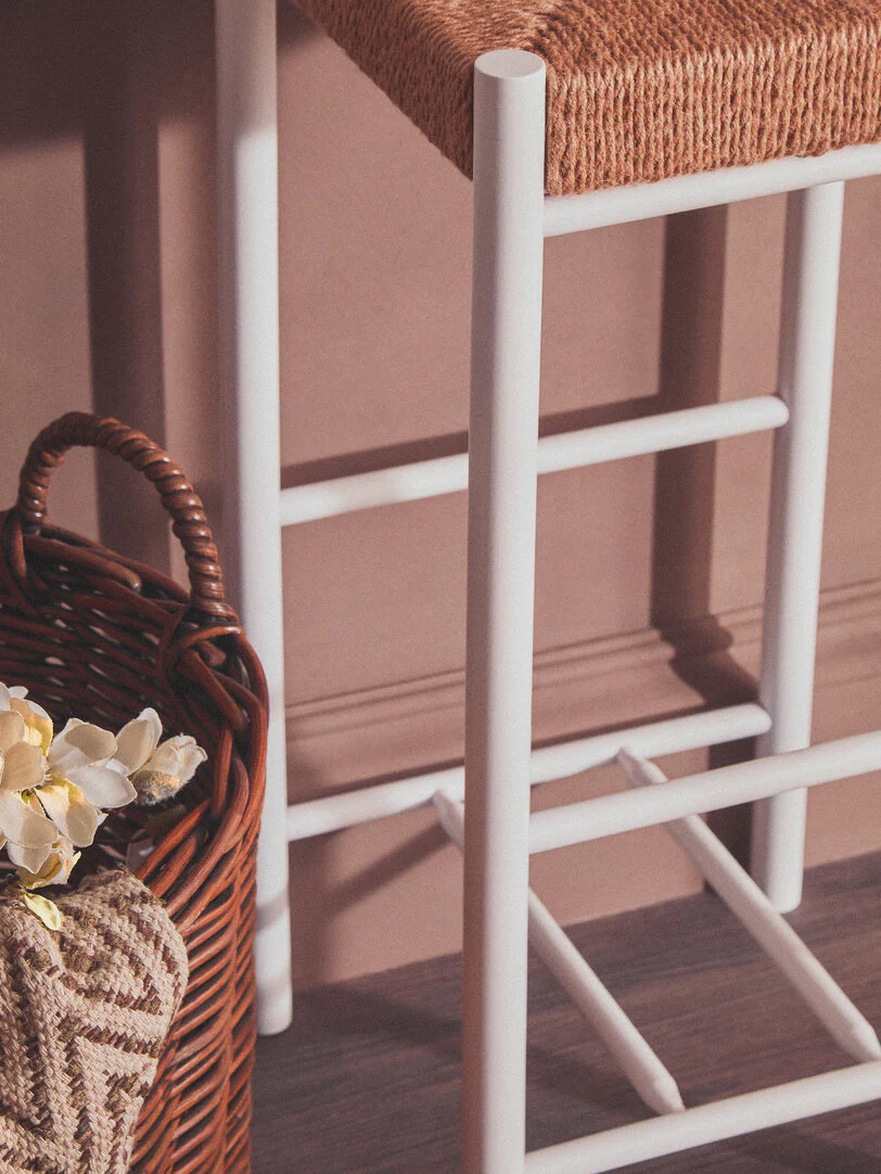 Bandar Natural Rope and White Bar Stool - Image 8
