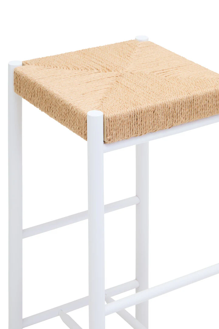 Bandar Natural Rope and White Bar Stool - Image 9
