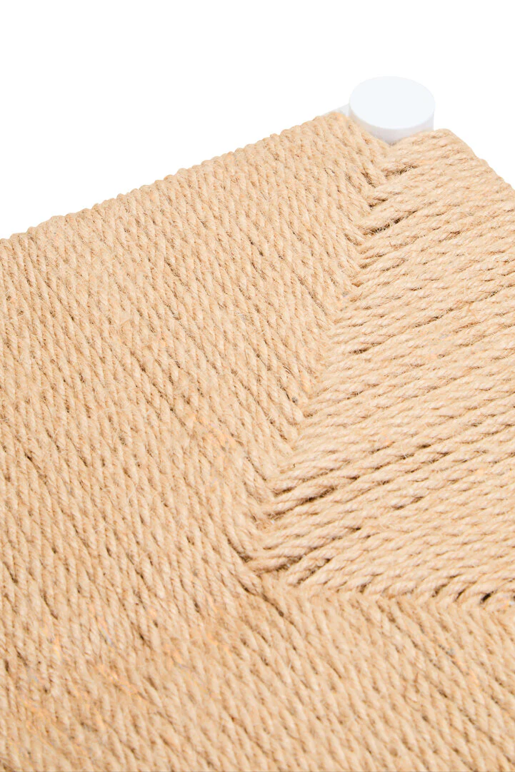 Bandar Small Natural Rope and White Wood Bench - Image 11