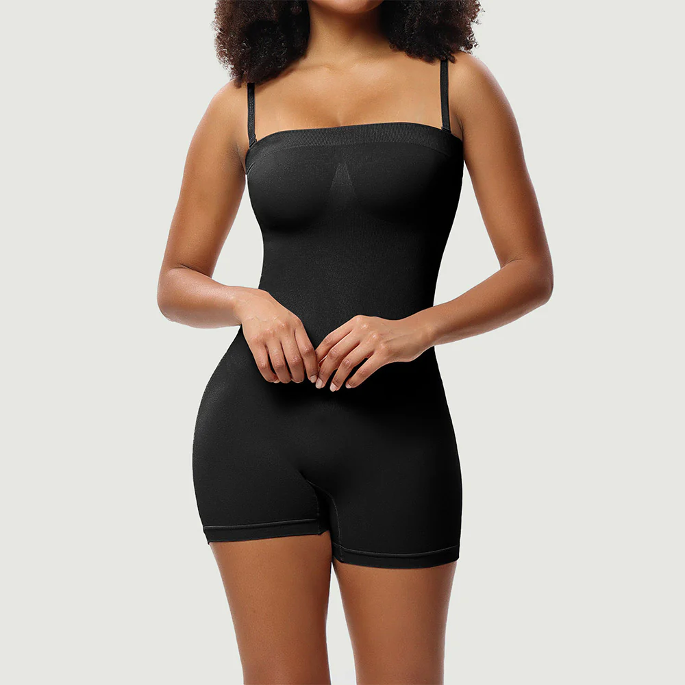 Bandeau Tummy Control Seamless Boyshorts Shapewear Bodysuit Top