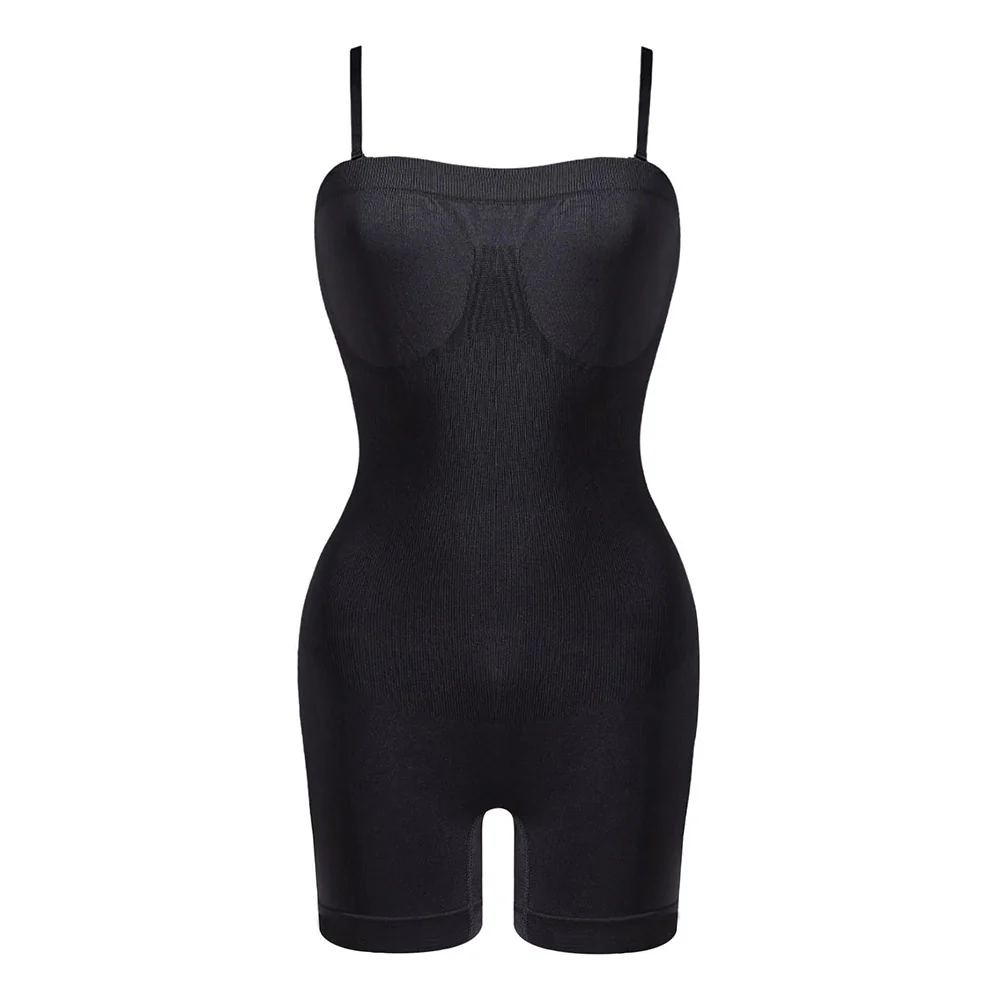 Bandeau Tummy Control Seamless Boyshorts Shapewear Bodysuit Top - Image 3