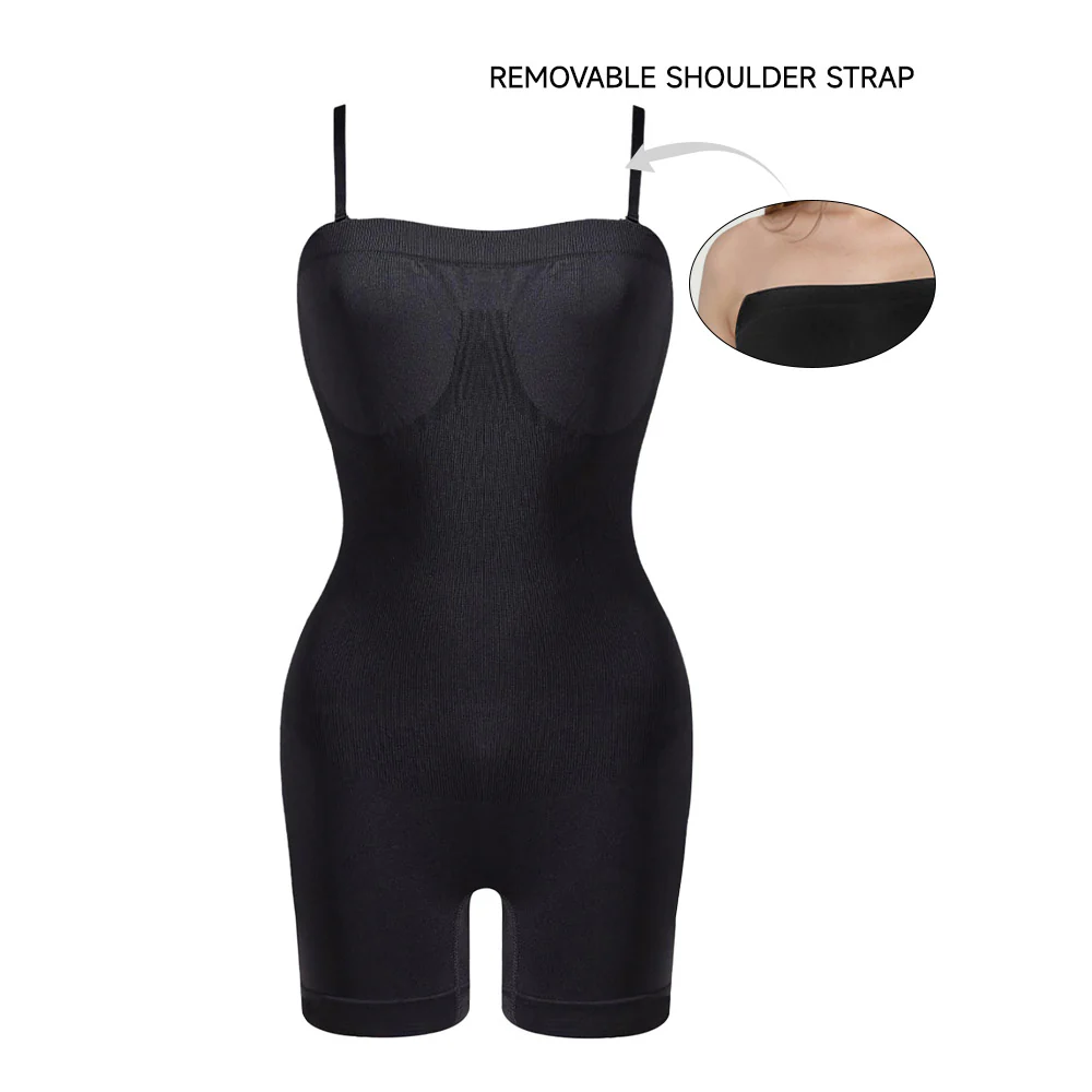 Bandeau Tummy Control Seamless Boyshorts Shapewear Bodysuit Top - Image 5