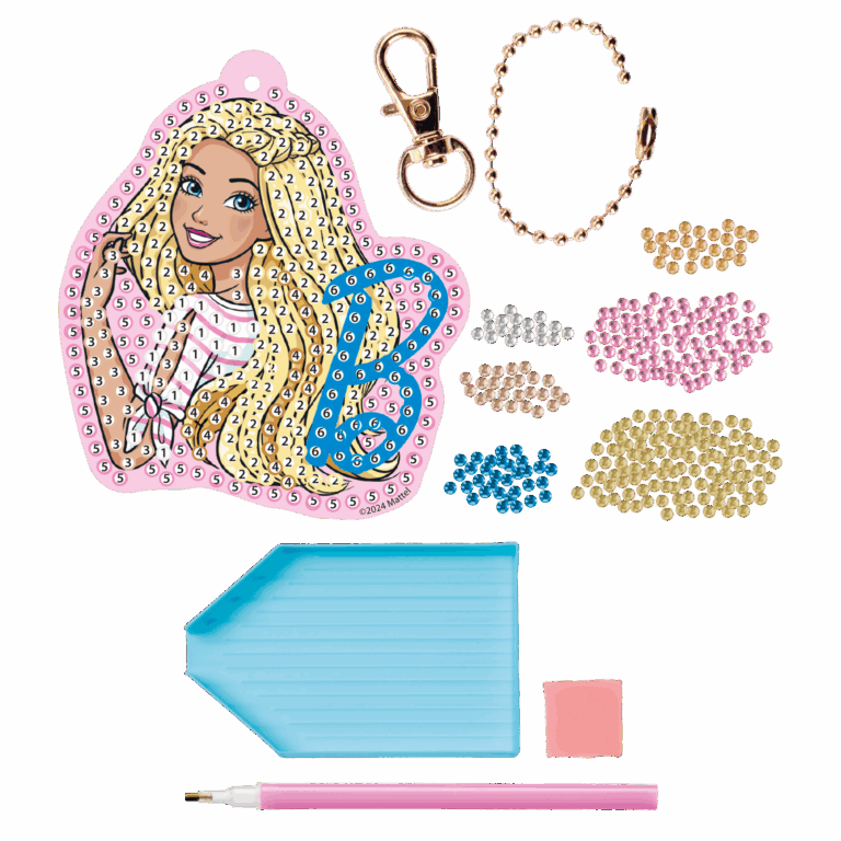 Barbie Make Your Own Diamond Painting Keyring - Image 2