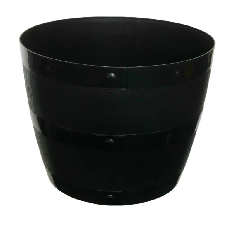 Barrel Planter - 50cm Black
