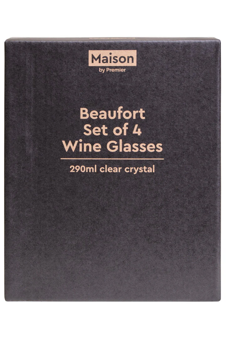 Beaufort Crystal Wine Glasses Set Of Four - Image 8