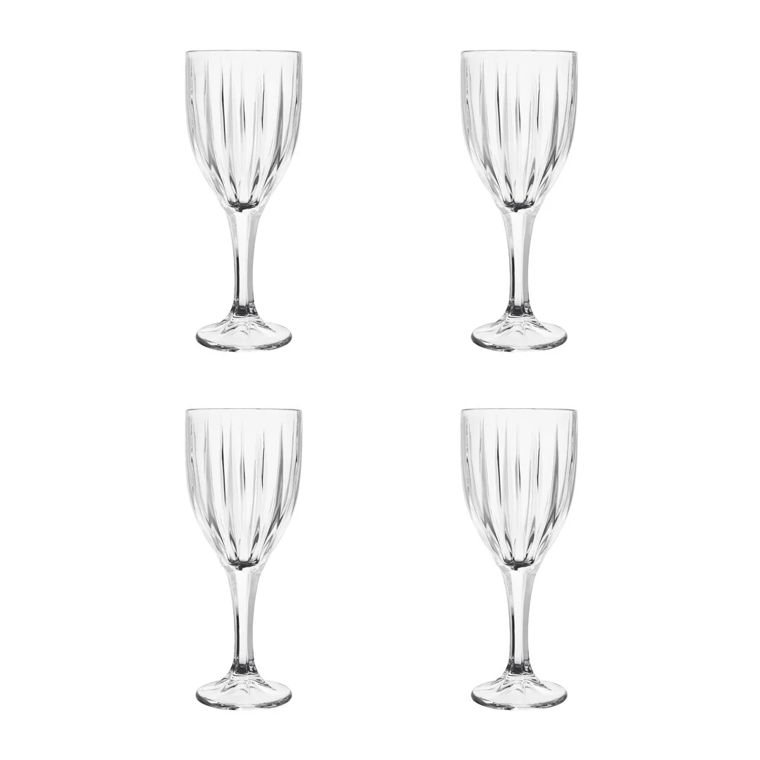 Beaufort Set of 4 Crystal  Wine Glasses