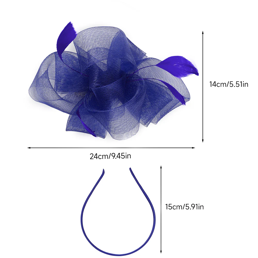 Blue Vintage Fashion Fascinator - Image 8