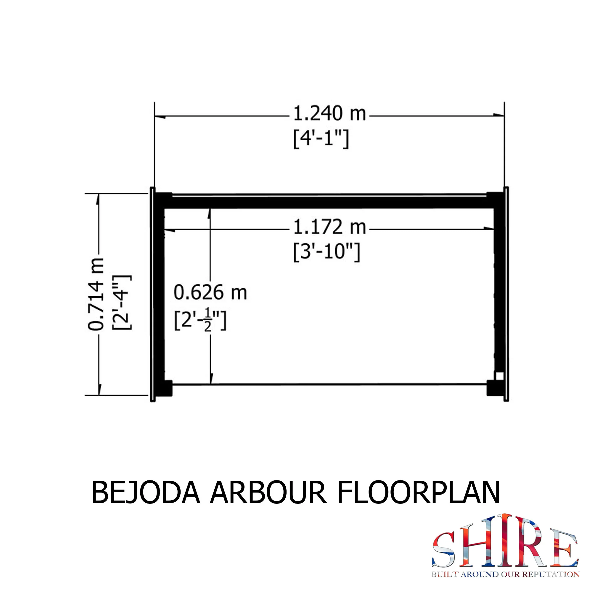 Bejoda Pressure Treated Arbour - Image 7