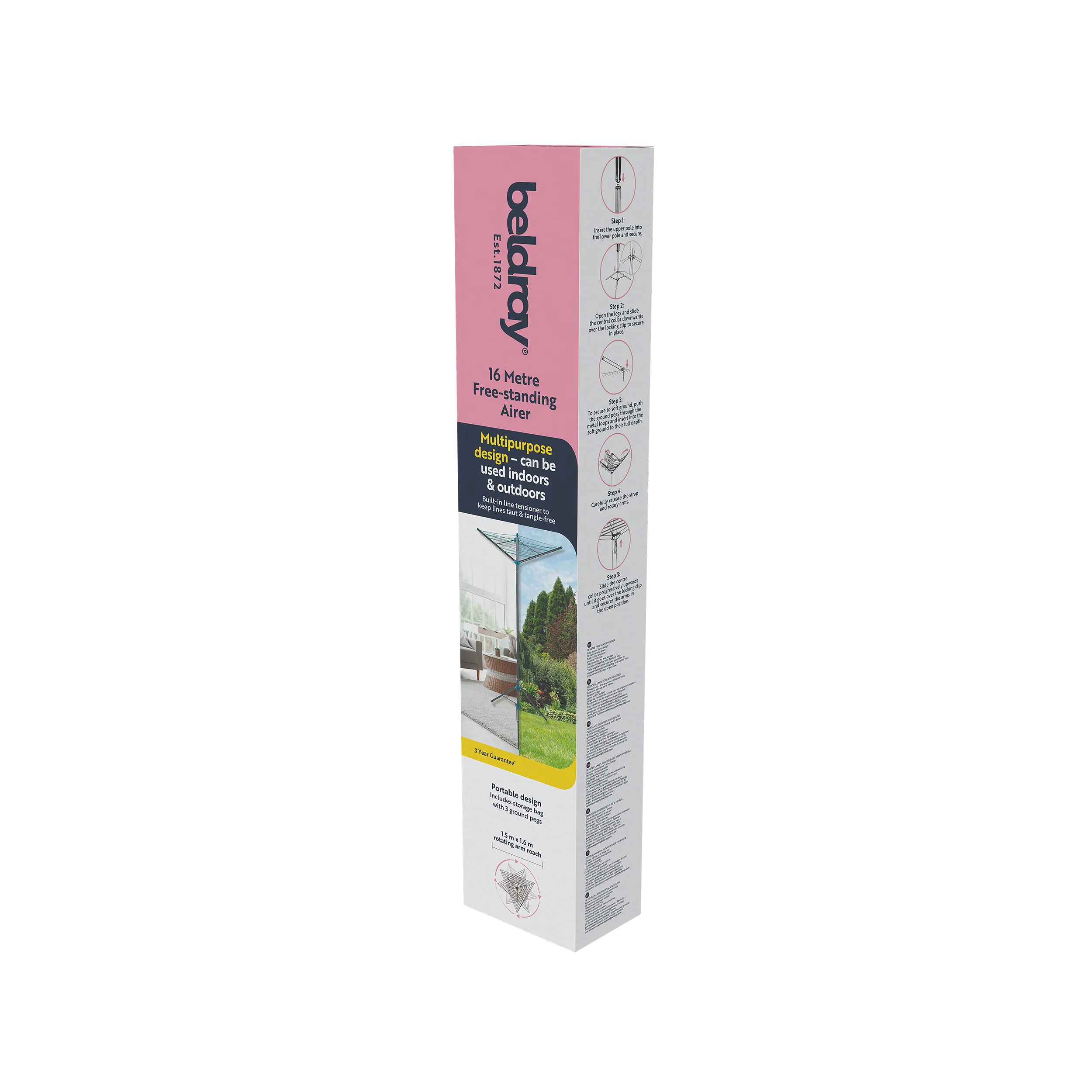 Beldray 16 Metre Free-Standing Rotary Airer - Image 2