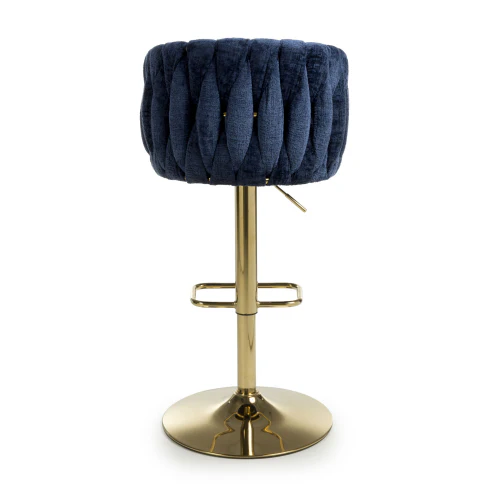 Bellaire Textured Effect Blue Bar Stool - Image 5