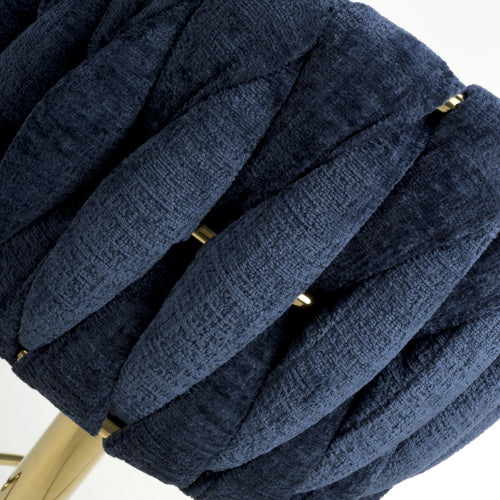 Bellaire Textured Effect Blue Bar Stool - Image 7