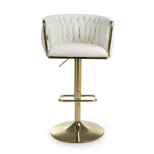 Bellaire Textured Effect Cream Bar Stool - Image 4