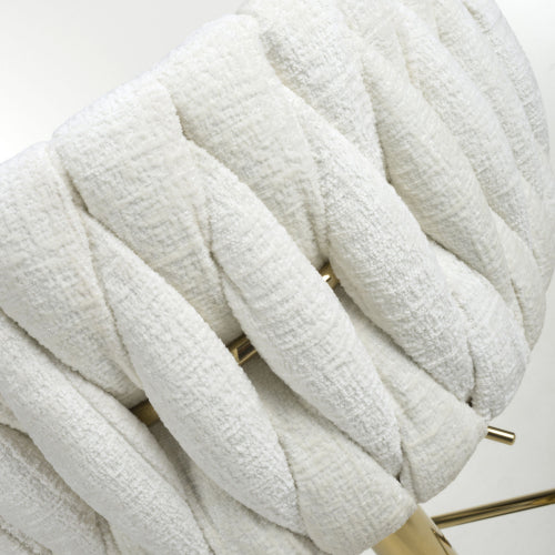 Bellaire Textured Effect Cream Bar Stool - Image 8