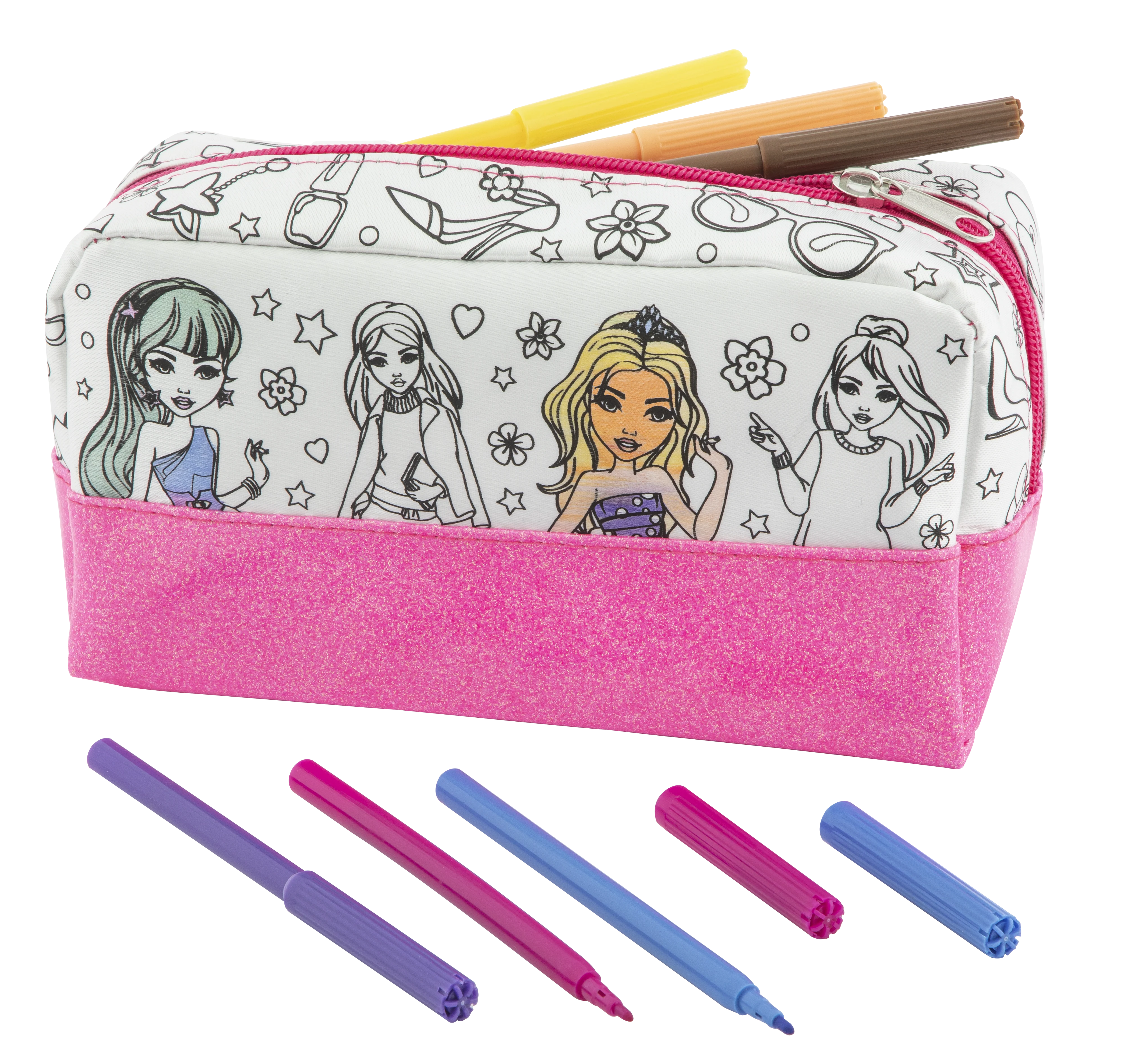 Besties Colour Your Own Pencil Case - Image 2