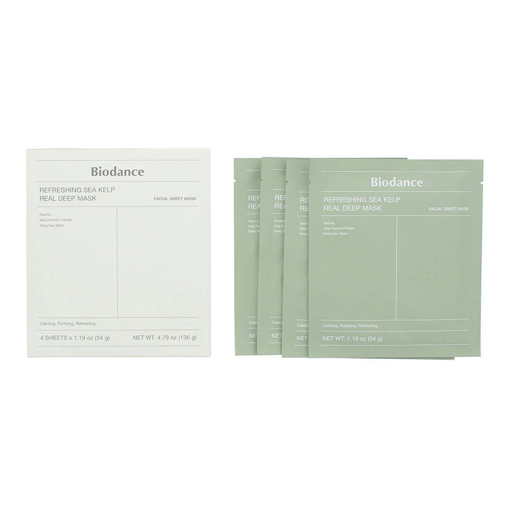 Biodance Refreshing Sea Kelp Real Deep Mask Sheet 4 X 34g
