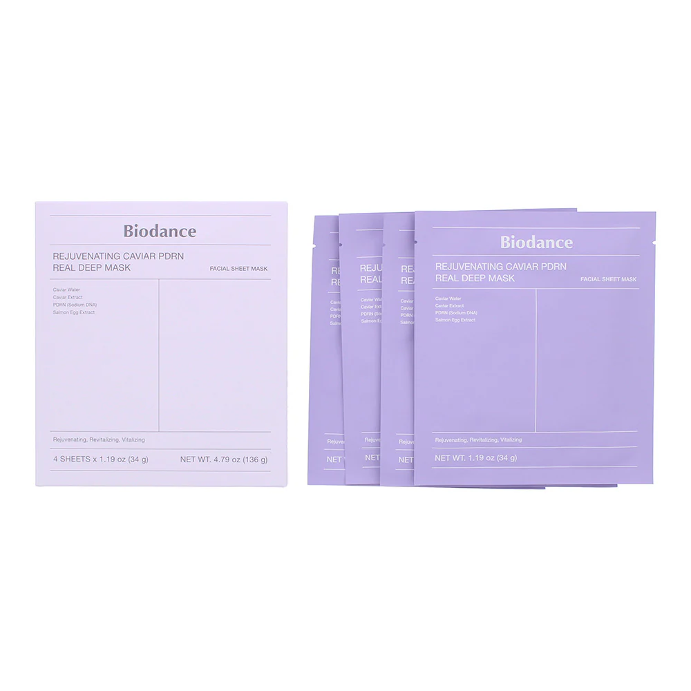 Biodance Rejuvenating Caviar Pdrn Real Deep Mask Sheets 4 X 34g