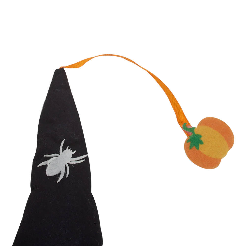 Black Halloween LED Plush Gnome with Cane - Image 5