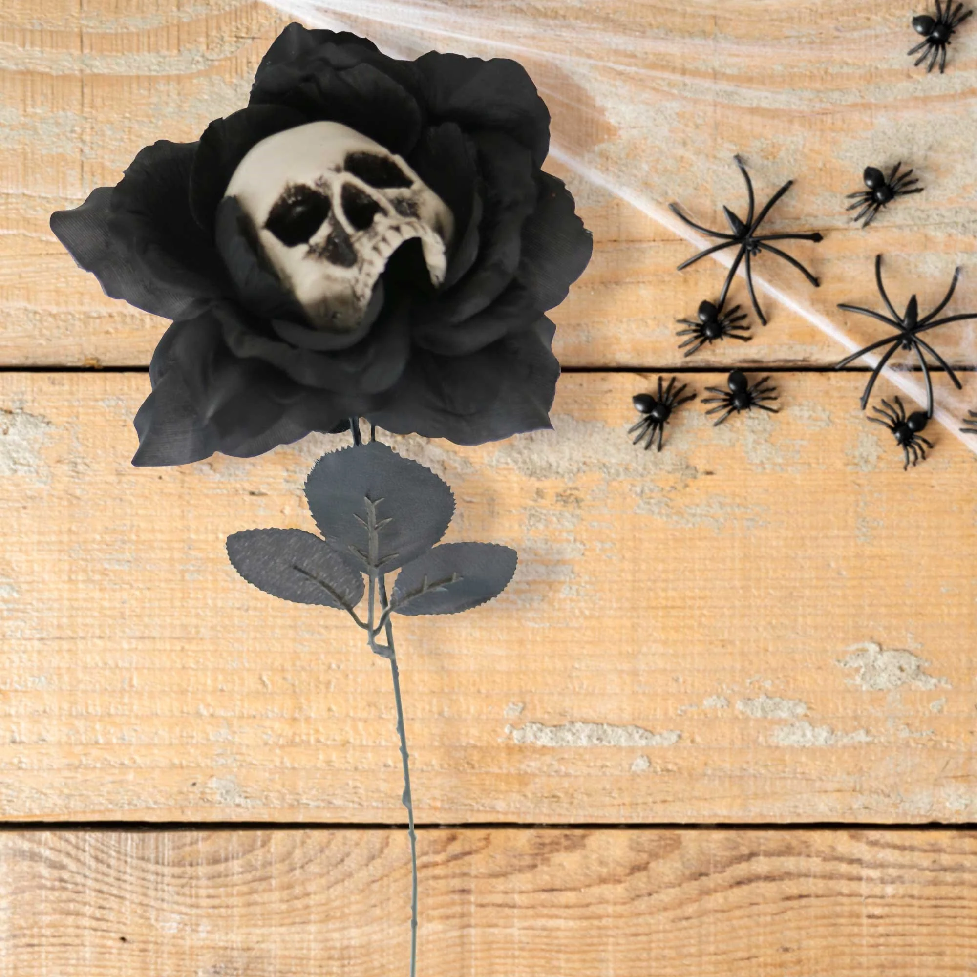 Halloween Rose with Black Skull - Image 3