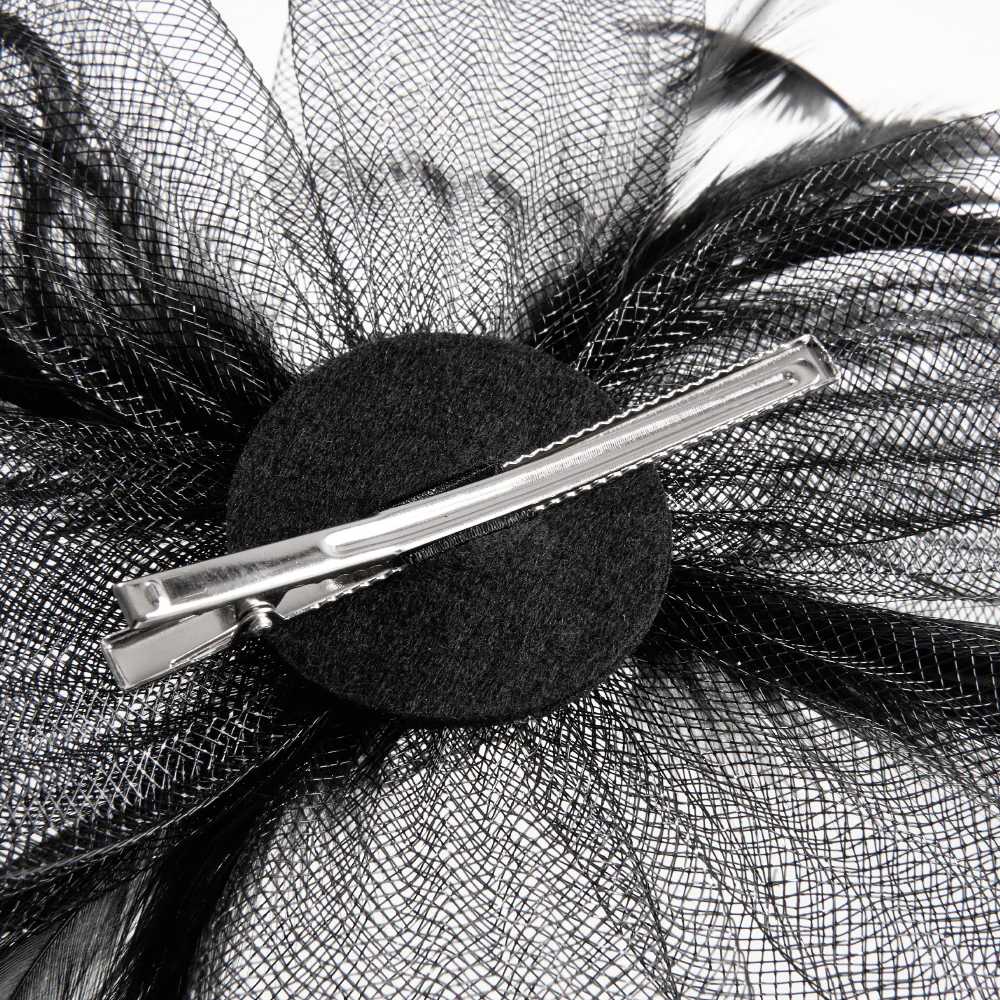 Black Vintage Fashion Fascinator - Image 7