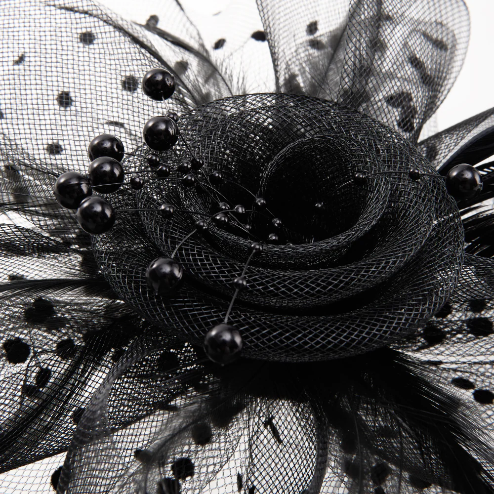Black Vintage Style Fashion Fascinators - Image 7