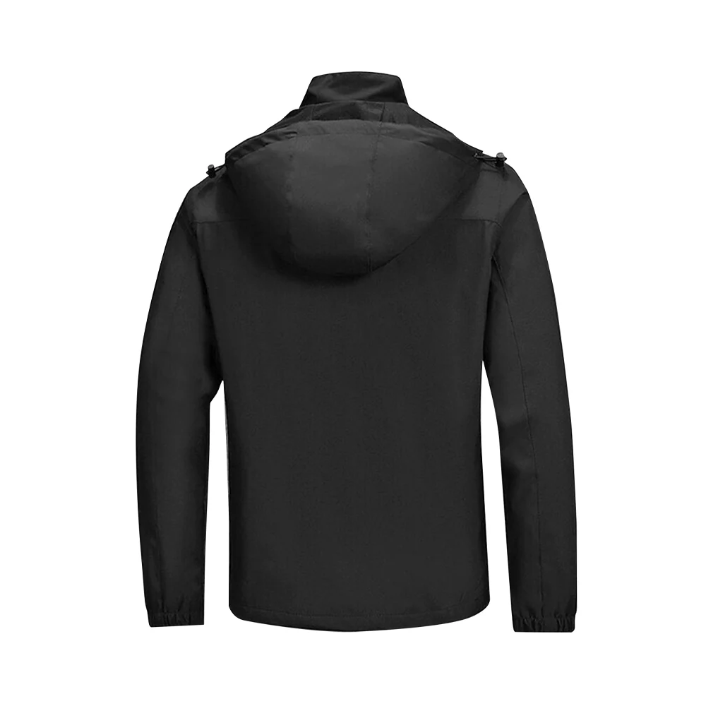 Black Waterproof Softshell Jacket with Hood - Image 3