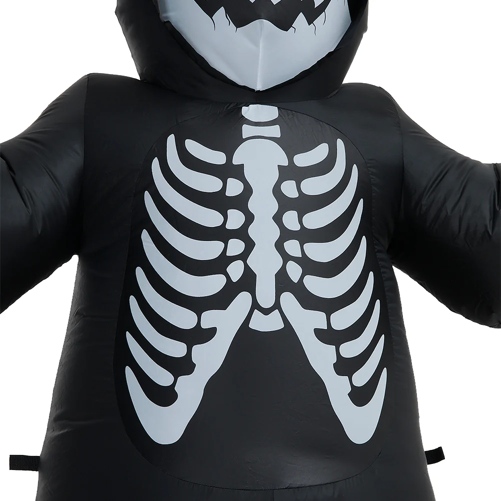 Blow Up Outdoor Halloween Grim Reaper Inflatable with Blue Lights - Image 3