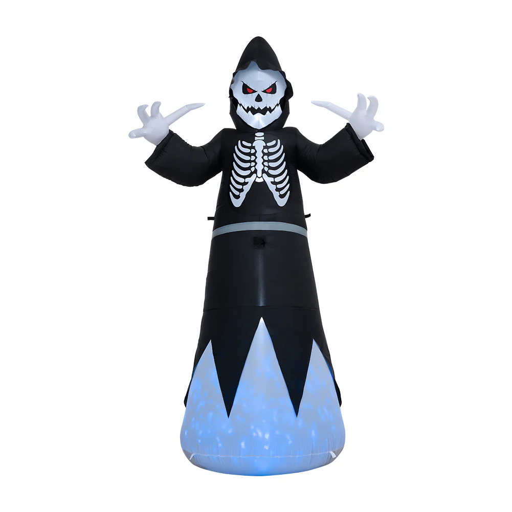Blow Up Outdoor Halloween Grim Reaper Inflatable with Blue Lights - Image 5