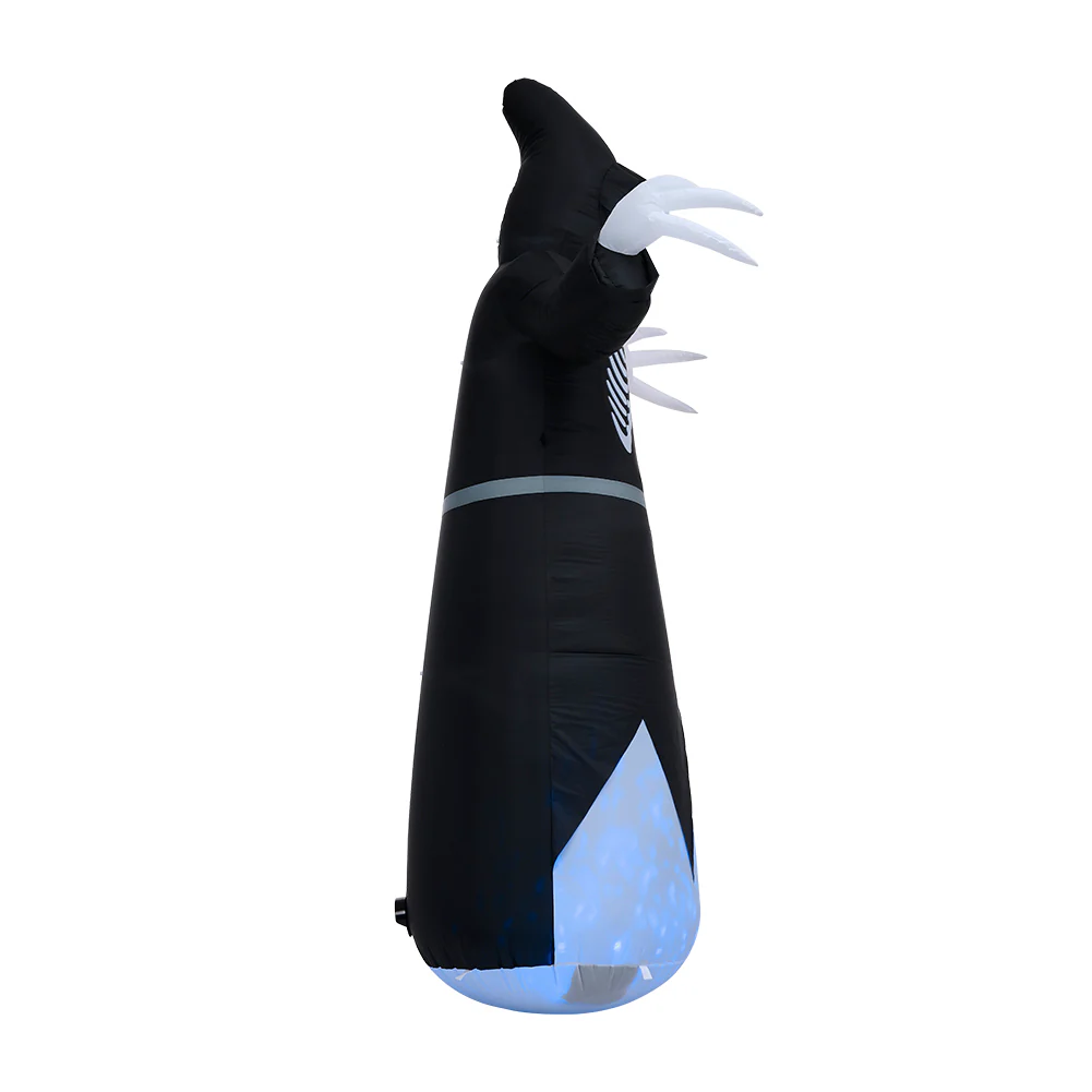 Blow Up Outdoor Halloween Grim Reaper Inflatable with Blue Lights - Image 6