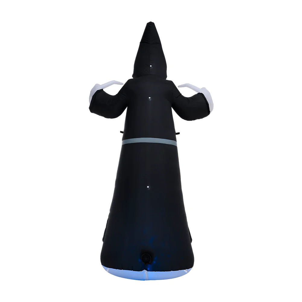 Blow Up Outdoor Halloween Grim Reaper Inflatable with Blue Lights - Image 7