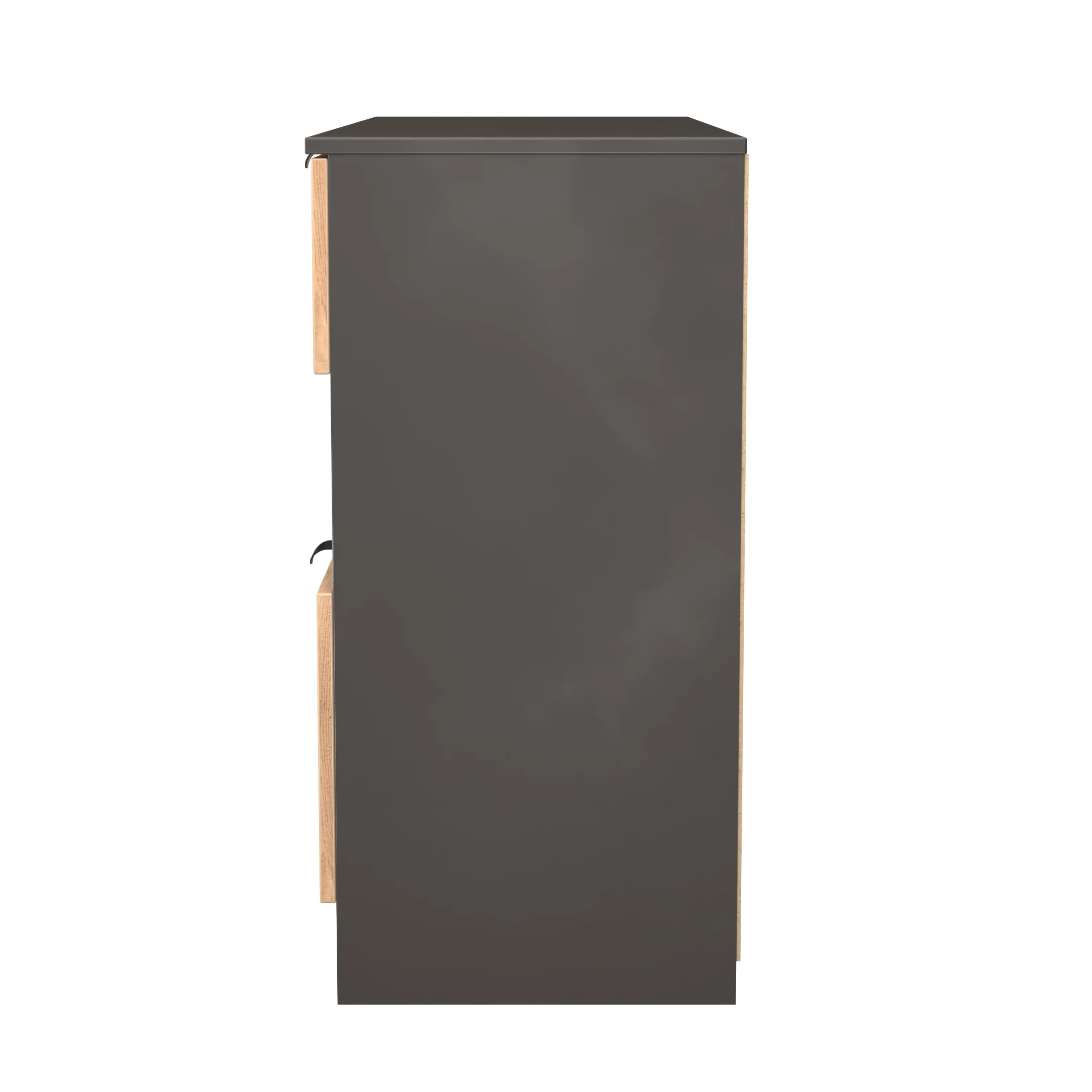 Bora 4 Drawer Midi Chest in Gold Craft Oak & Graphite - Ready Assembled - Image 2