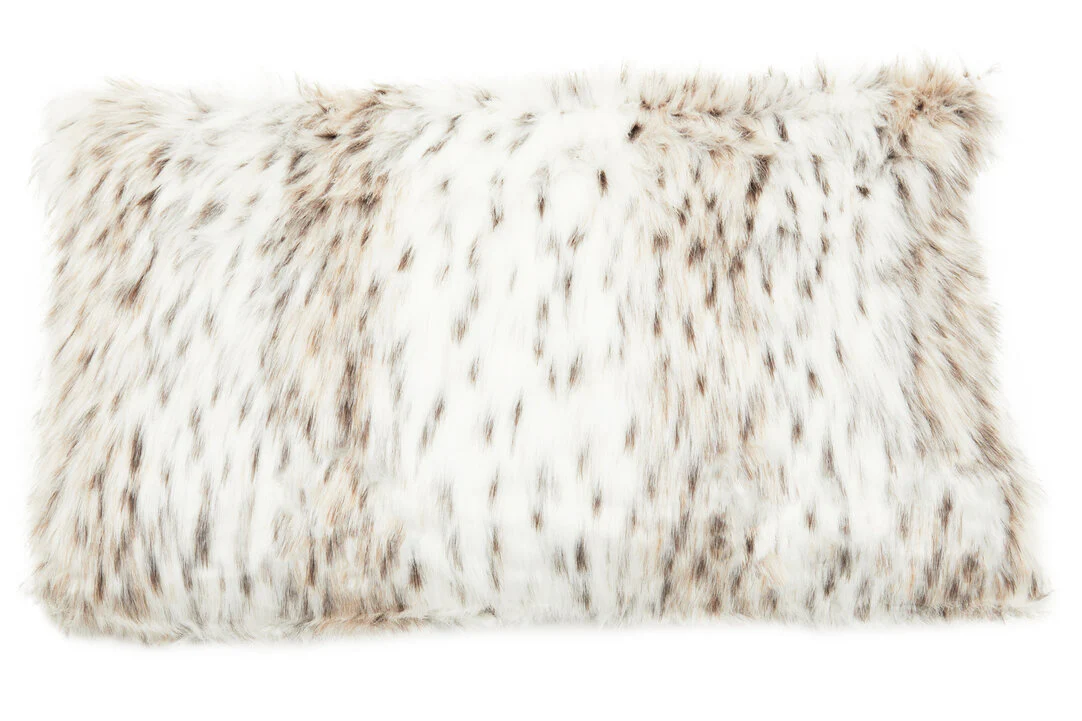 Bosie Lamina Animal Print Rectangular Fur Cushion - Image 2