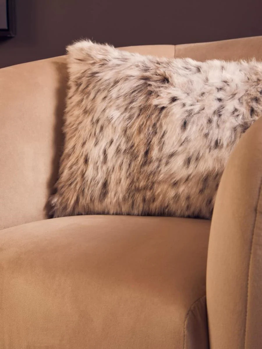Bosie Lamina Animal Print Rectangular Fur Cushion - Image 7