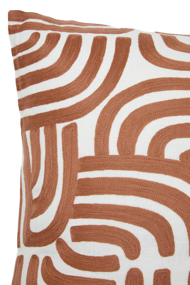 Bosie Ozella Natural And Terracotta Square Cushion - Image 5